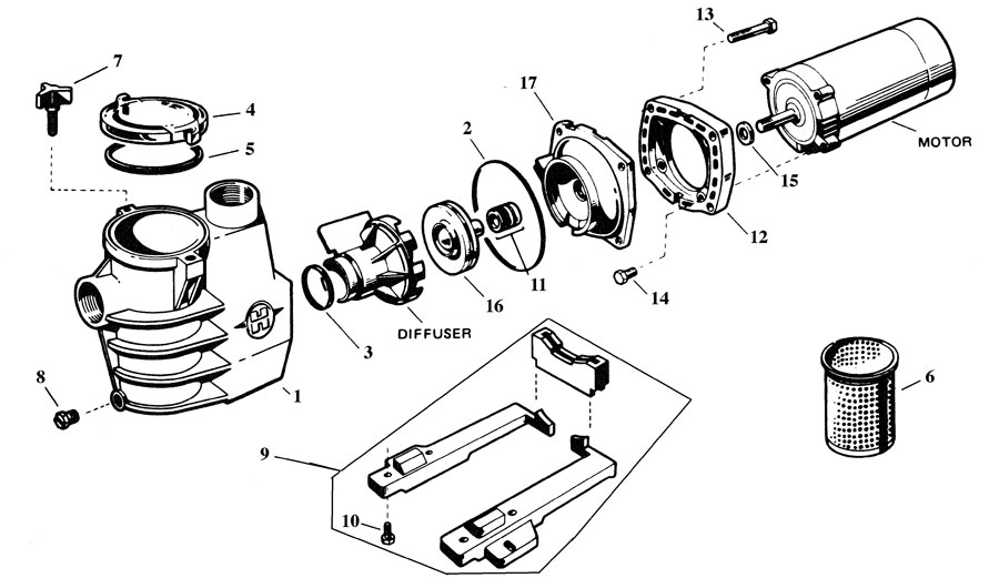 Pool Pumps - Hayward Max-Flo SP 1800X Pump Series (Max rated)